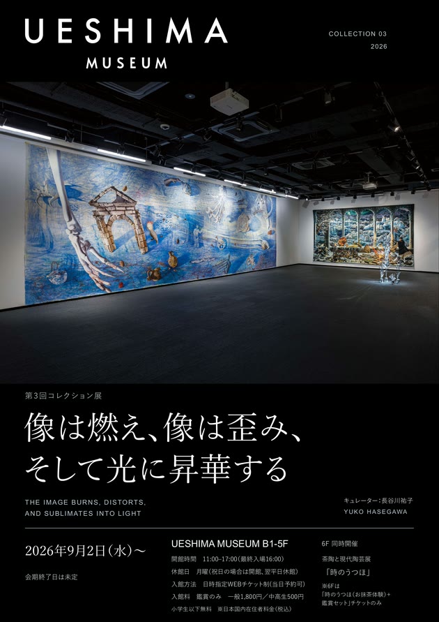 第3回コレクション展『像は燃え、像は歪み、そして光に昇華する』チラシ表面